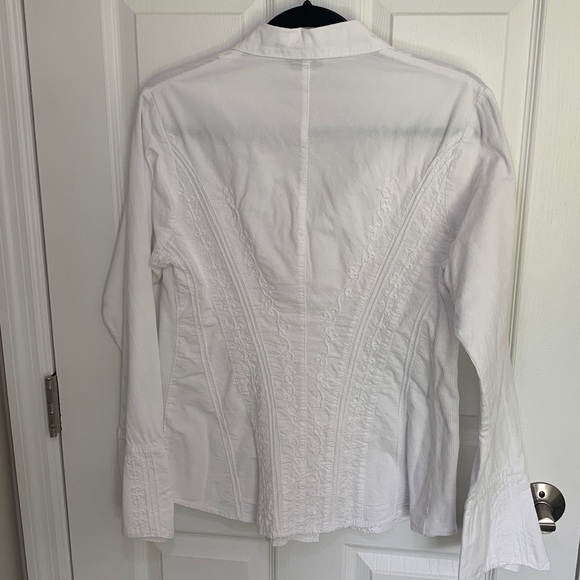 Caamano white cotton blouse made in Peru 100% cotton - Picture 5 of 10